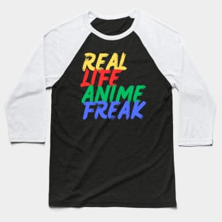 Real Life Anime Freak (Mood Colors) Baseball T-Shirt